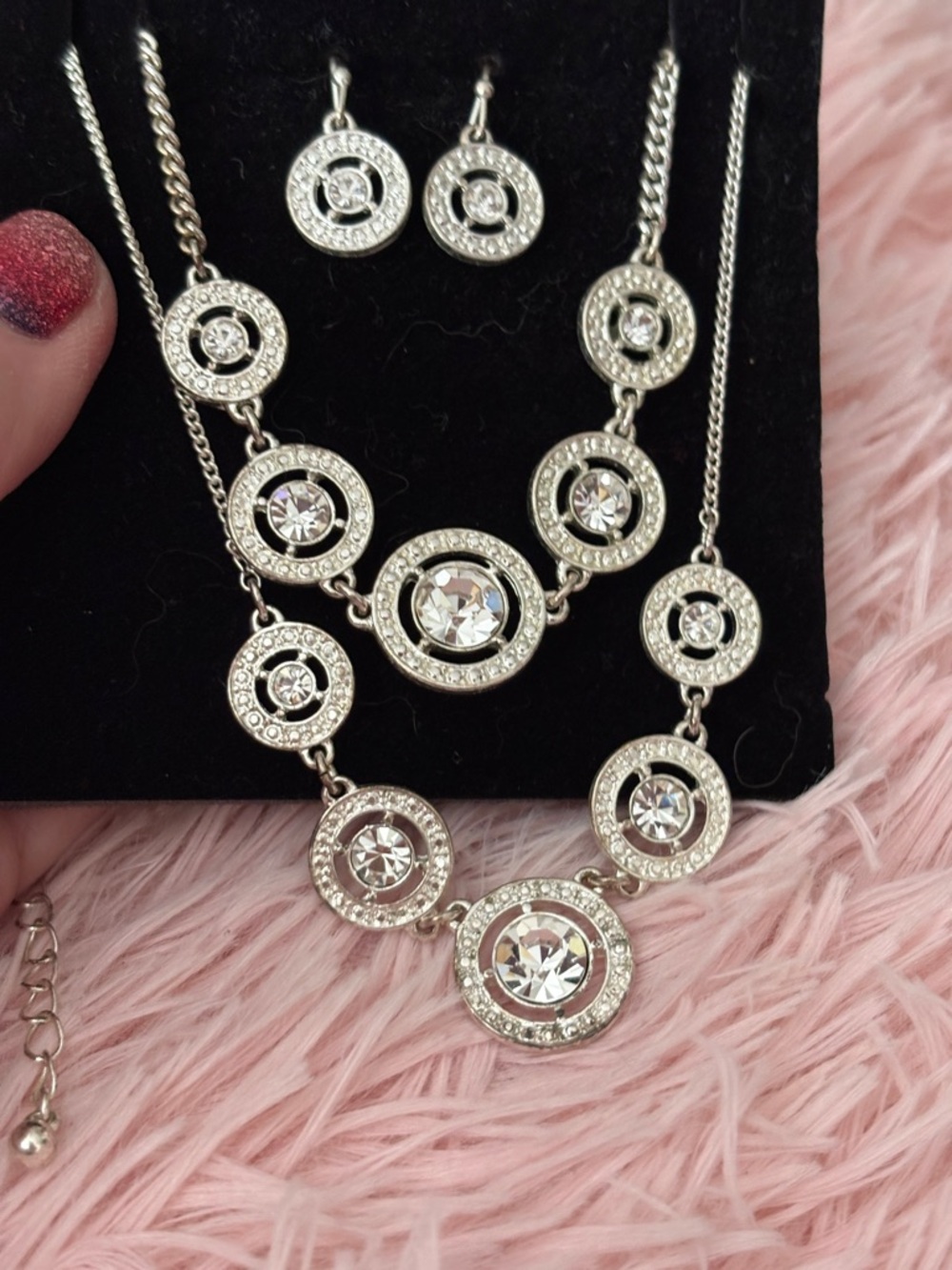 Avon 3 Piece Rhinestone Jewelry Set NWT